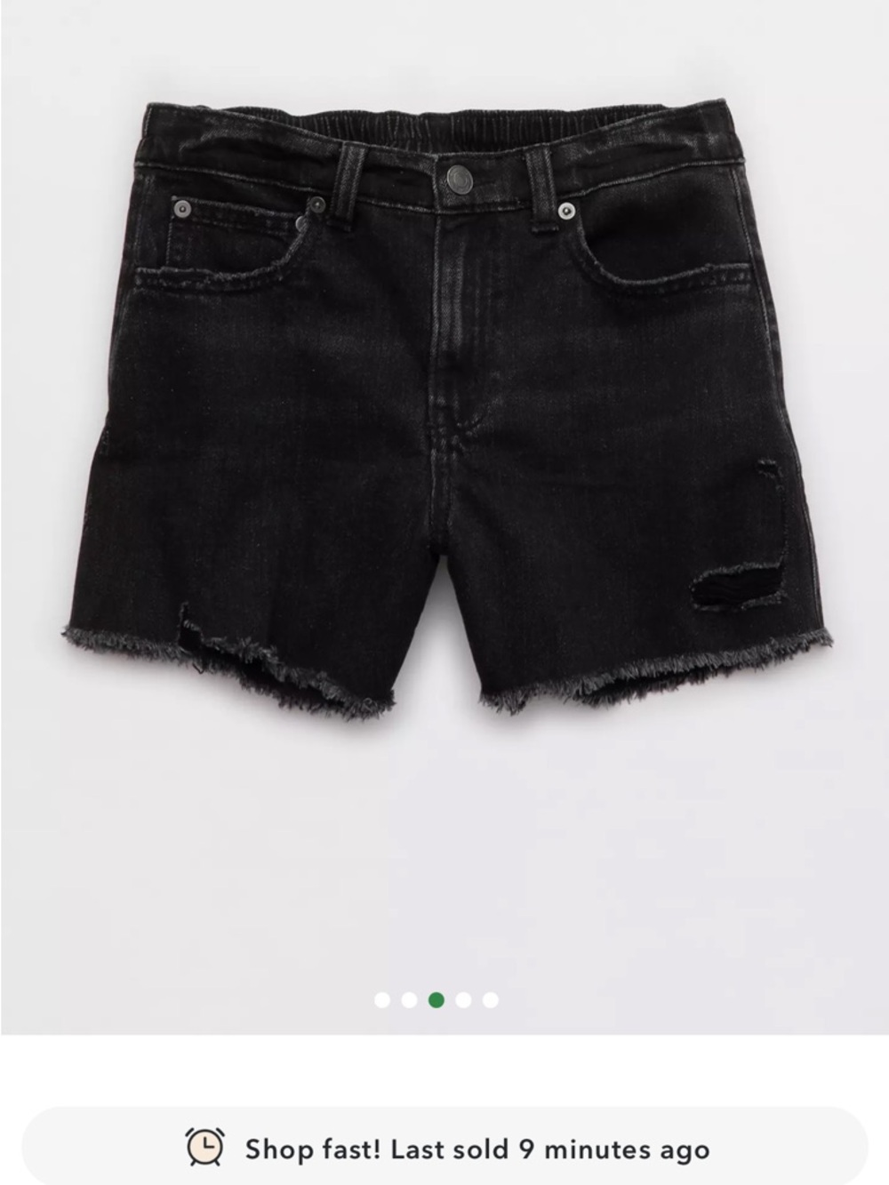 Aerie Daydream Denim Short Black